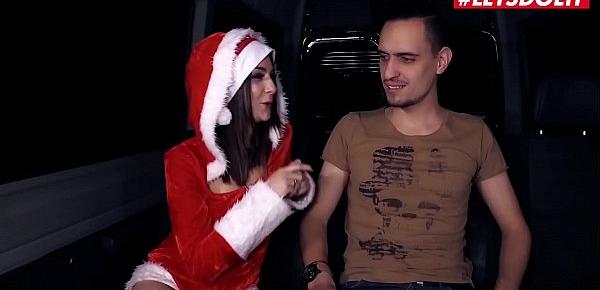  LETSDOEIT - German Teen Lullu Gun Blows And Rides Random Guy On Bus Christmas Sex